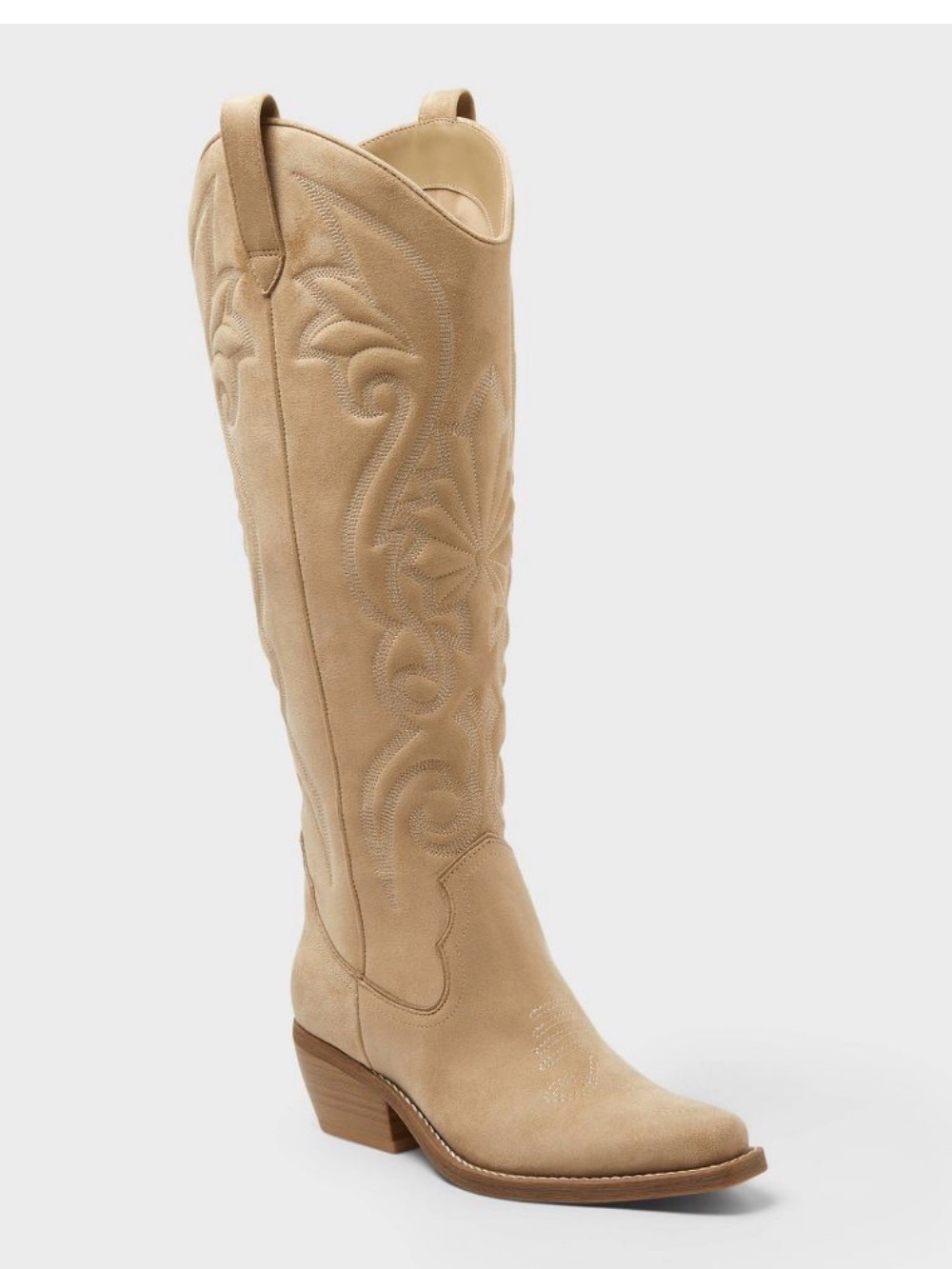 Knee-High Embroidered NWT 7 Kenzie Tall Western Boots with Memory Foam Insole